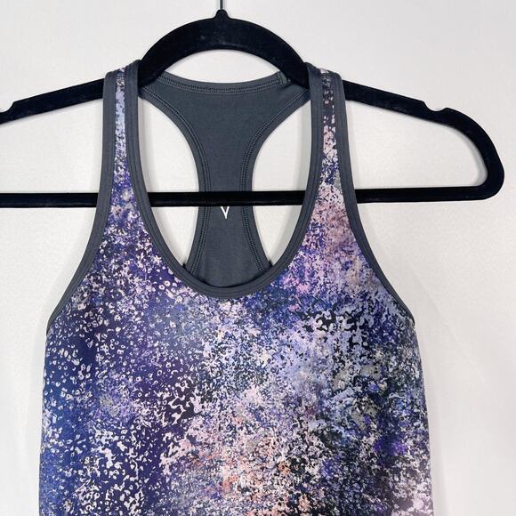 Ivivva by Lululemon Girls 12 Purple Gray Reversible Racerback Tank Top Galaxy - Picture 3 of 10
